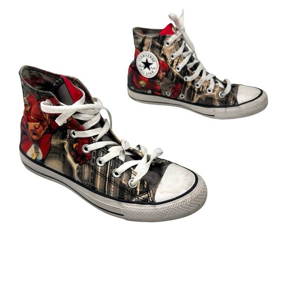Converse Chuck Taylor All Star DC Comics The Flash Men's 6 Women's 8 High Top - Picture 13 of 14
